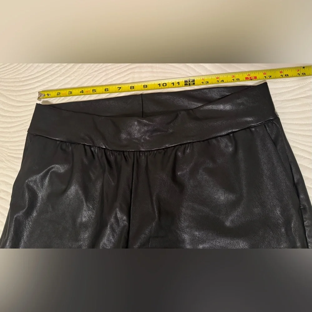 Commando Sleek Black Faux Leather Pants‎ joggers Womens xl MSRP $148